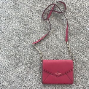 Kate Spade Fucsia Envelope Clutch Removable Strap